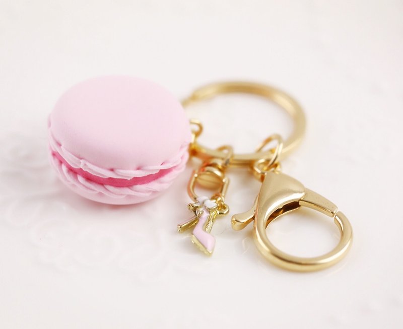 Macaron charm wedding small pink high heels - ที่ห้อยกุญแจ - โลหะ 