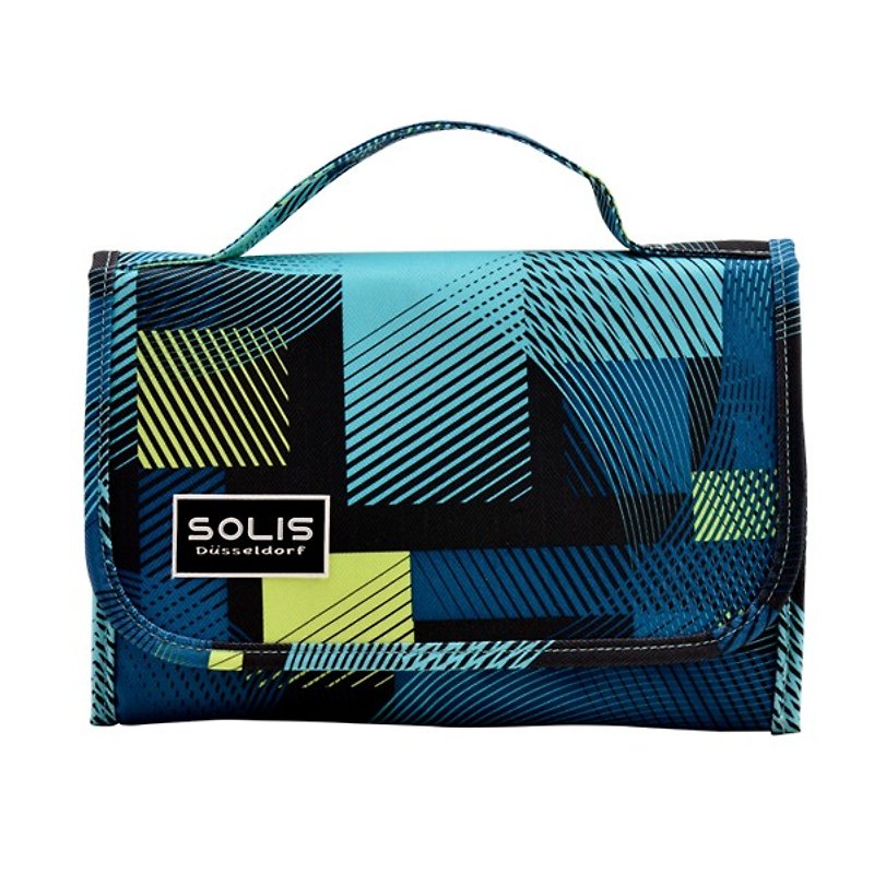 SOLISサーカスシリーズボタン付き収納パスポートバッグ（遊び心のある青色） - パスポートケース - ポリエステル 