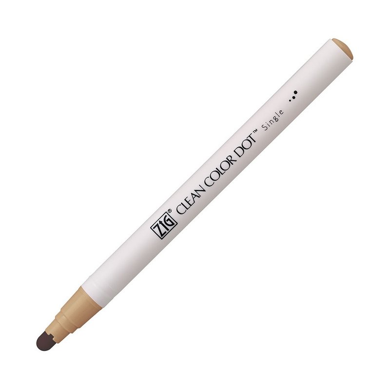 [Kuretake Japanese Kuretake] ZIG Clean Color Dot single-head dot pen oatmeal color - อุปกรณ์เขียนอื่นๆ - วัสดุอื่นๆ สีนำ้ตาล