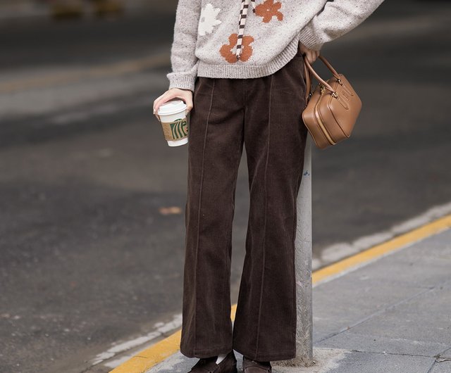 Brown Flare Pants, Street Style Store