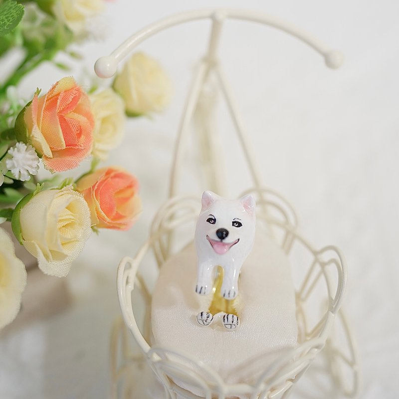 [Duplicity is my cuteness] Handmade by craftsman‧18K Bronze and brass‧White Shiqi ring - General Rings - Copper & Brass 