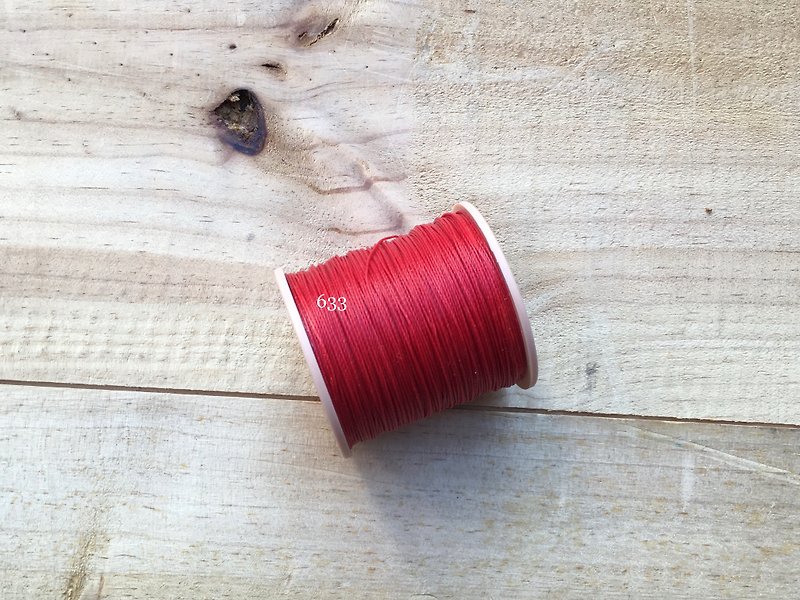 South American system Hand sewn wax line [# 633 red] 0.65mm 30m 48 color selection wax line hand stitch round wax line leather tool handmade leather leather accessories leather DIY leatherism port leather - Knitting, Embroidery, Felted Wool & Sewing - Cotton & Hemp Red