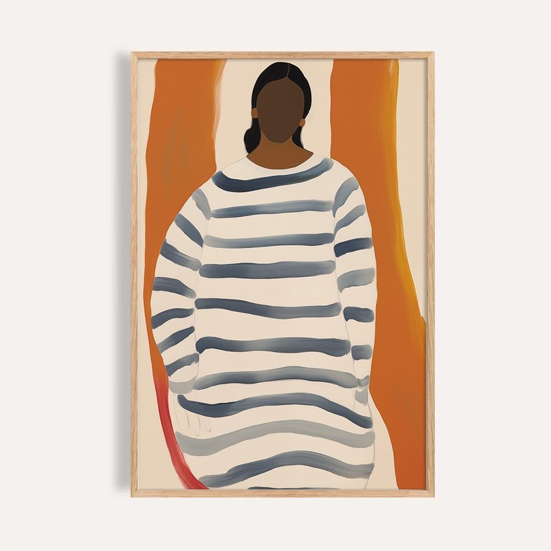 條紋之間 Between the Stripes / 當代人物藝術掛畫 海報 - 海報/掛畫/掛布 - 紙 