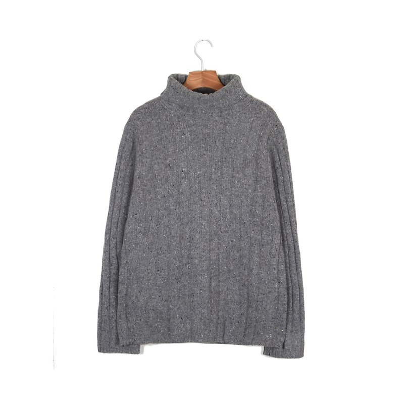 Egg plant vintage gray world wool blend vintage turtleneck sweater - Women's Sweaters - Wool Gray