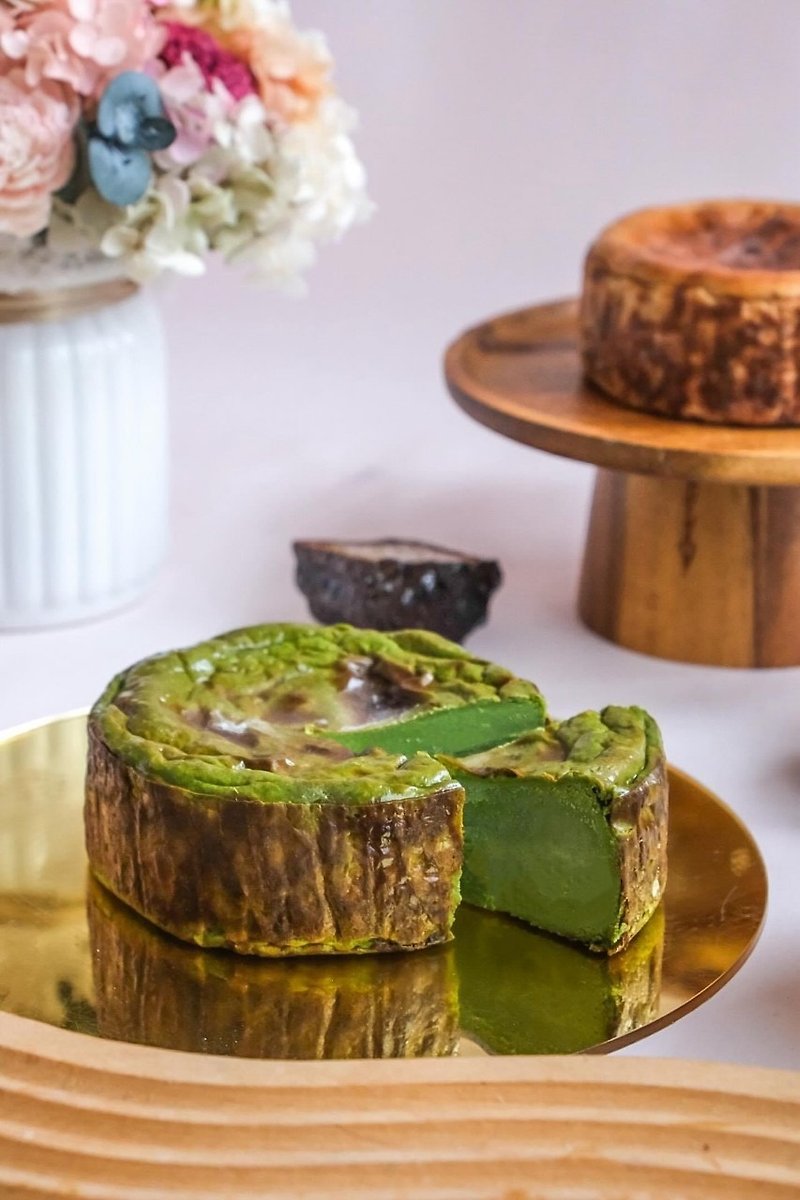 小山園抹茶北海道Luxe巴斯克乳酪蛋糕4吋 - 蛋糕/甜點 - 新鮮食材 綠色
