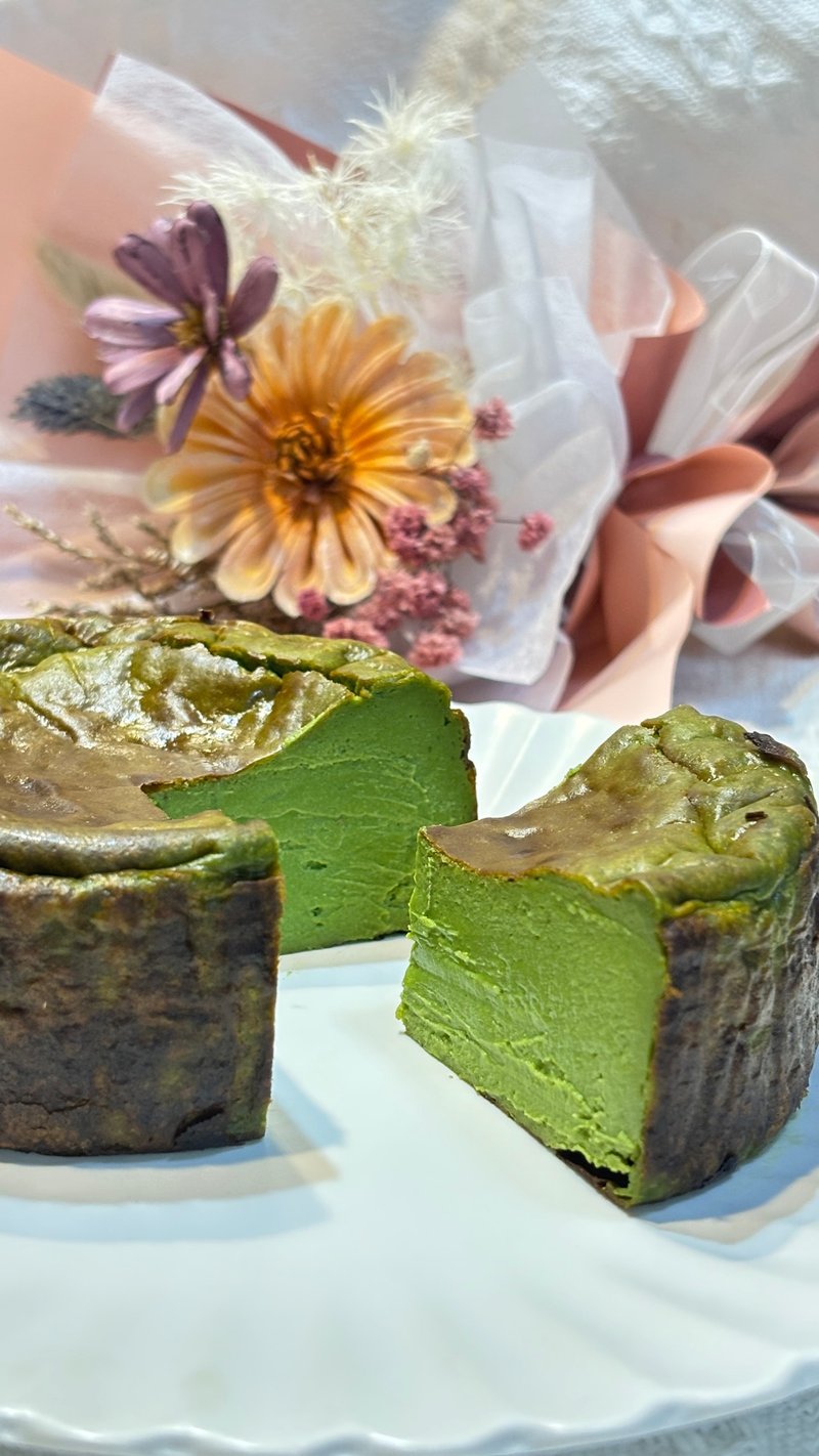 小山園抹茶北海道Luxe巴斯克乳酪蛋糕4吋 - 蛋糕/甜點 - 新鮮食材 綠色