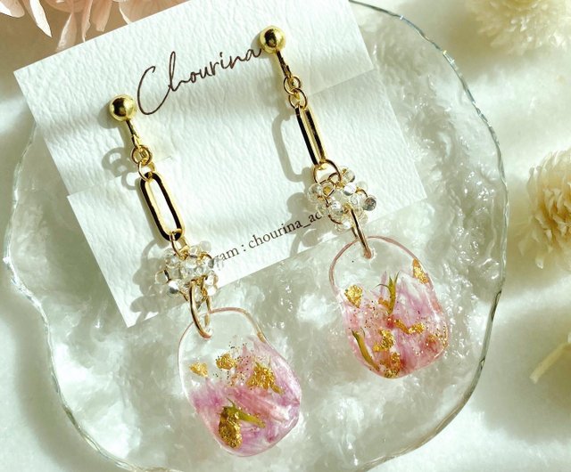 春彩る桜イヤリング、ピアス - ショップ chourina ピアス・イヤリング