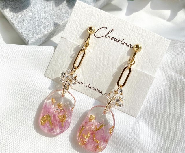 春彩る桜イヤリング、ピアス - ショップ chourina ピアス・イヤリング