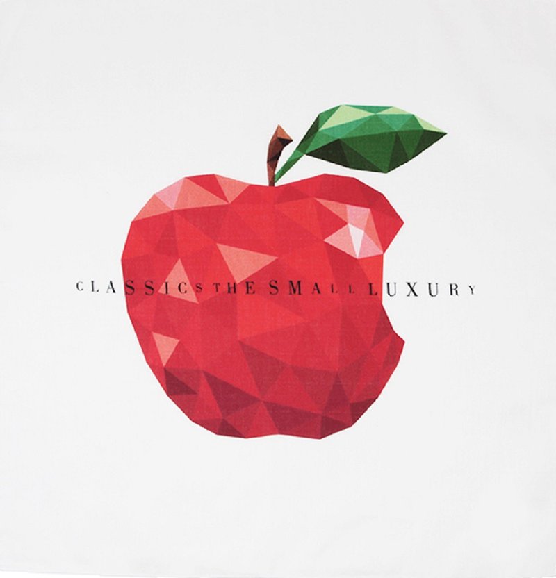 handkerchief【crystal apple　red】 - 手帕 - 棉．麻 紅色