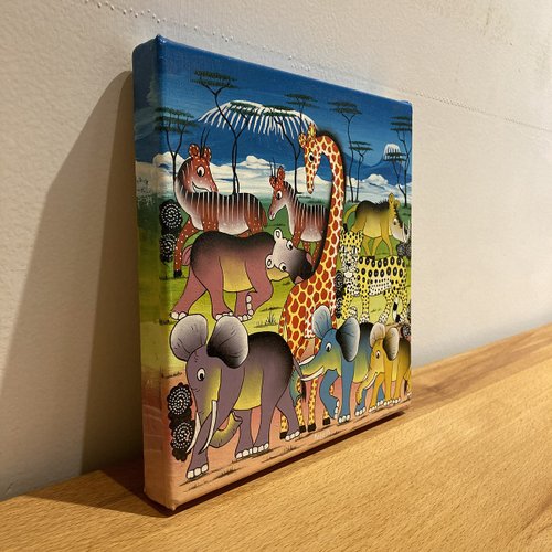T926動物の草原/ 20x20cm / TingaTingaによるアフリカの