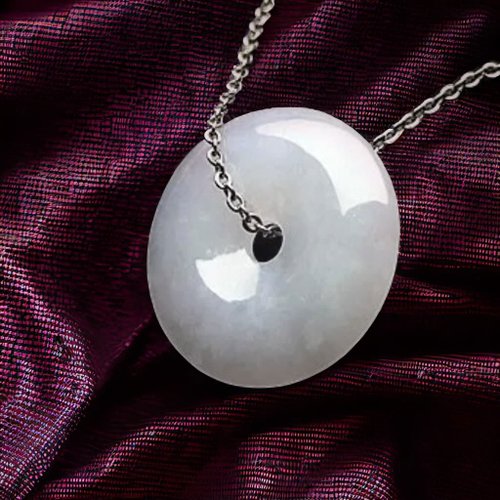 瓔珞珠寶盒 E.L.Jewelry Box 冰糯種翡翠平安扣項鍊 | 天然緬甸玉翡翠A貨