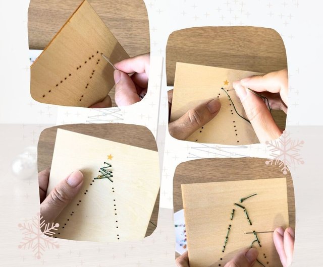 クリスマス限定】DIY刺繍クリスマスカード手作り素材パック