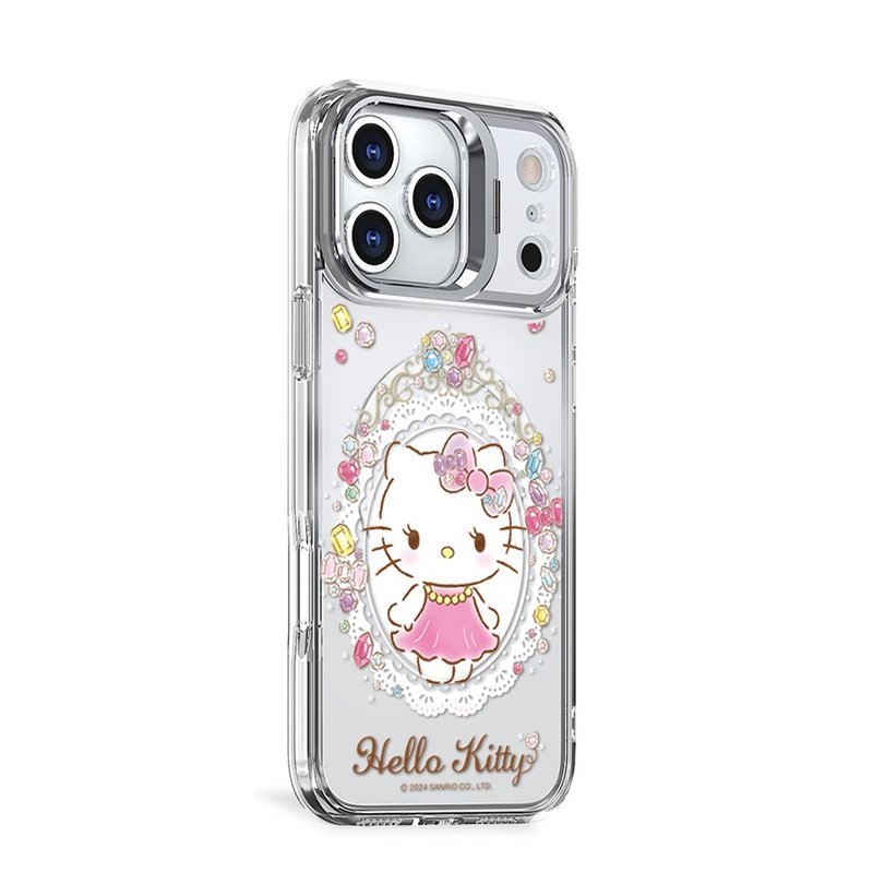 三麗鷗 iPhone 全系列 防震雙料隱形立架磁吸手機殼-凱蒂奢華風 - 手機殼/手機套 - 其他材質 多色