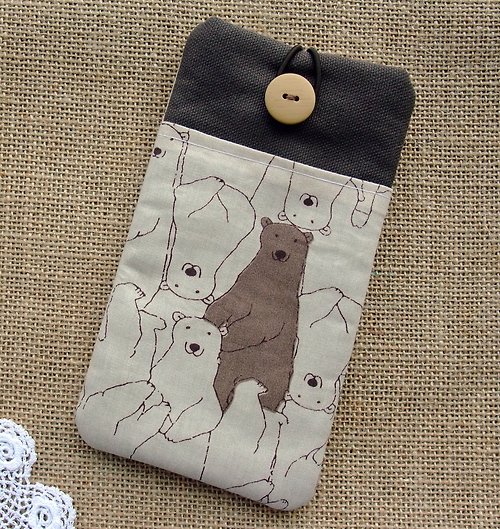 gracefulcrafts 客製化電話包 手機袋 手機保護布套例如 -北極熊 (P-271)