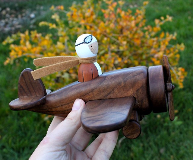 Wooden airplane toy, Wood toy plane, Wooden toy for boys, Waldorf wooden toy  - Shop kentoys Kids' Toys - Pinkoi