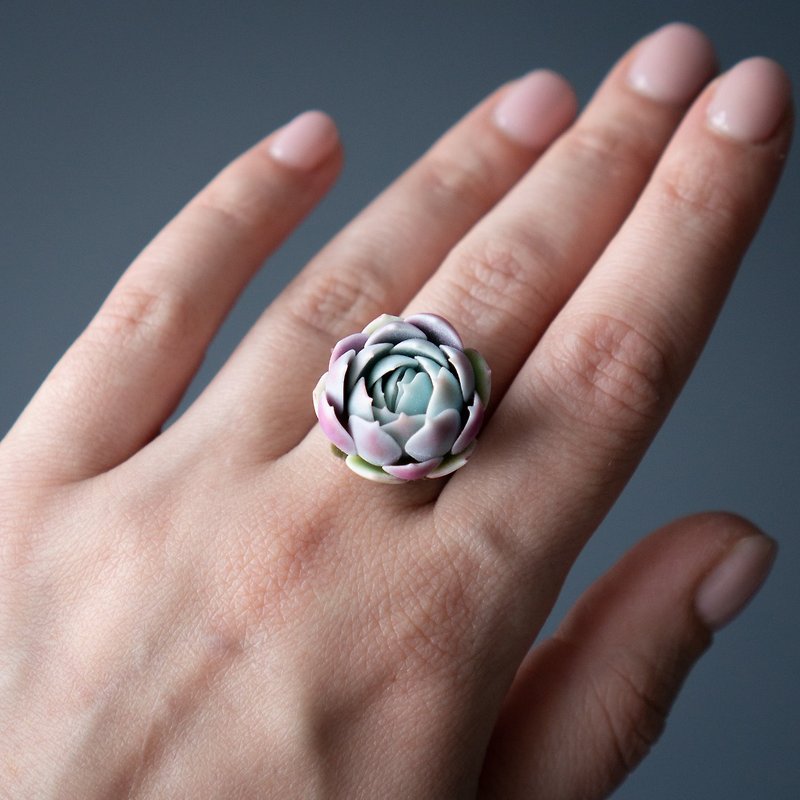Echeveria Raspberry Ice ring - General Rings - Other Materials 