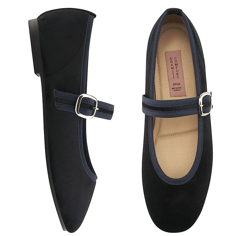 【秋冬新時尚】PRE-ORDER SPUR 瑪莉珍鞋 QA5562 MONO BLACK - 女款皮鞋 - 其他材質 
