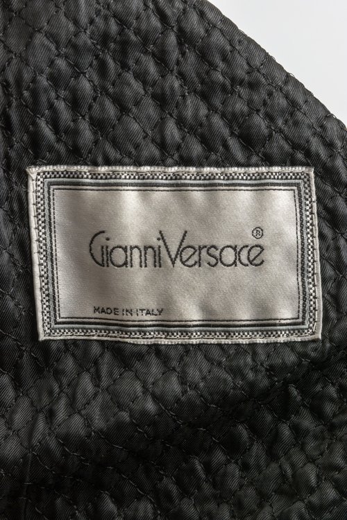 80s Vintage Vtg Rare Gianni Versace Leather Lined Jacket Coat size