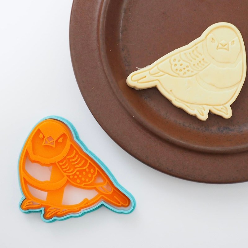 カノコスズメ【横向き】　楓鳥のクッキー型 - 調理器具 - プラスチック ホワイト
