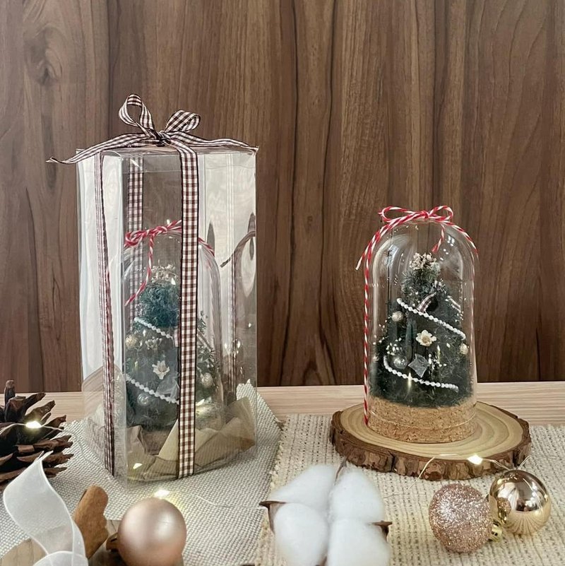 [Christmas tree in a bottle] Christmas cedar gift exchange Christmas gift Christmas wreath with gift box - Dried Flowers & Bouquets - Plants & Flowers 