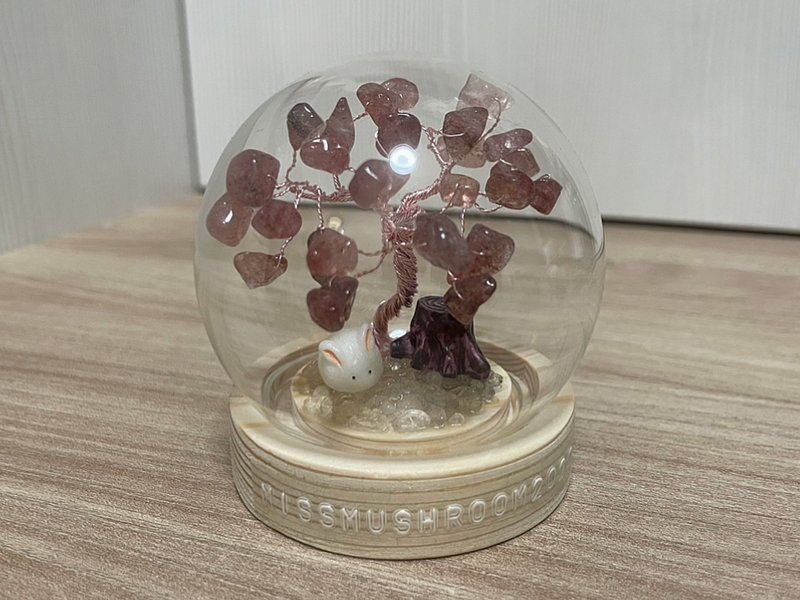 小兔子款現貨 | 水晶樹系列微景觀水晶球 | 可愛 | 居家擺飾 - 擺飾/家飾品 - 水晶 紅色