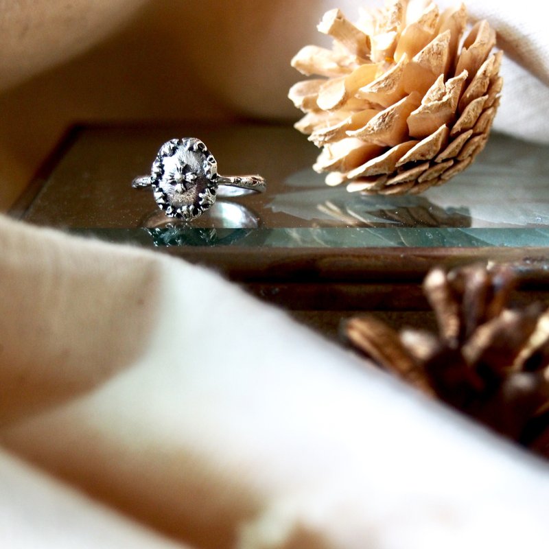 高塔星芒歐式金工純銀戒指 - 戒指 - 純銀 銀色