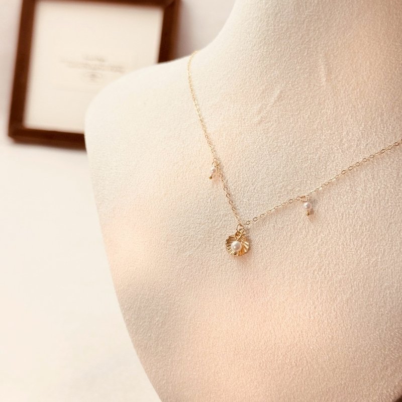 維納斯的誕生-項鍊 / 手作珍珠天然石飾品 / 美國注金 - 項鍊 - 珍珠 