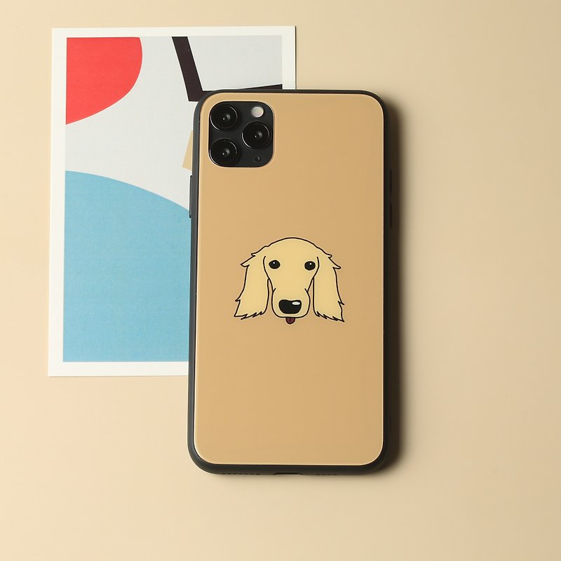Dachshund-Glass Shell - Phone Cases - Rubber Yellow
