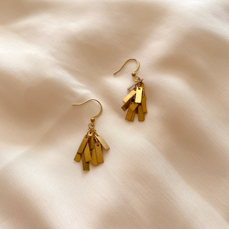 Little Lively - Bronze Earrings - Can be clipped - ต่างหู - ทองแดงทองเหลือง หลากหลายสี