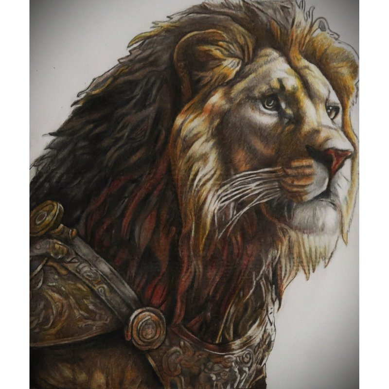1.獅子畫(上架作品)  2.客製畫  3.縮時攝影 - 似顏繪/客製畫 - 紙 咖啡色