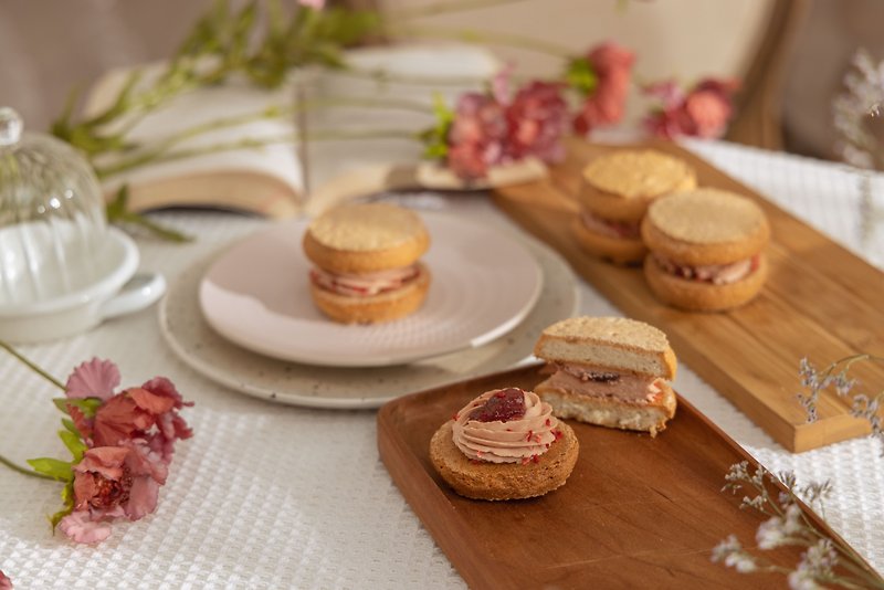 新鮮食材 蛋糕/甜點 粉紅色 - 【達克瓦茲】草莓果粒乳酪