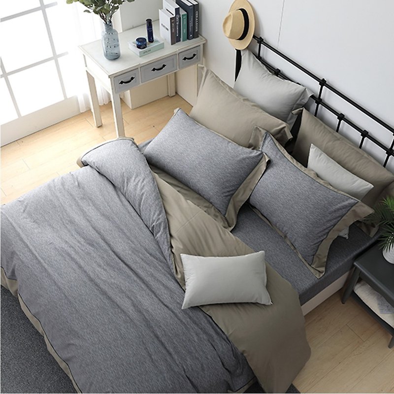 (increase) moon color - gold years - high quality 60 cotton dual-use bed pack four-piece group [6 * 6.2 feet] - Bedding - Cotton & Hemp Gray