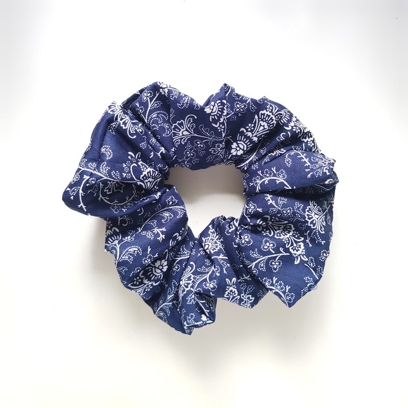 Floral bowel hair band - Hair Accessories - Cotton & Hemp Blue