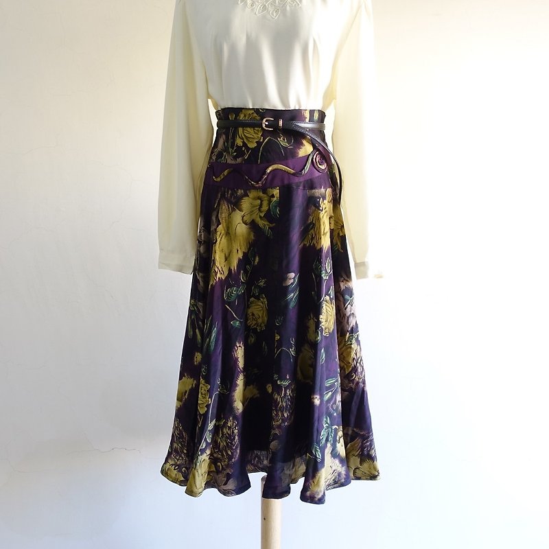 │Slowly│ Rose/Vintage Dress│vintage. Retro. Art - Skirts - Polyester Multicolor