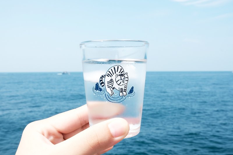 弁当の猫台湾風ガラスタンブラー / 枯山水 - グラス・コップ - ガラス ホワイト
