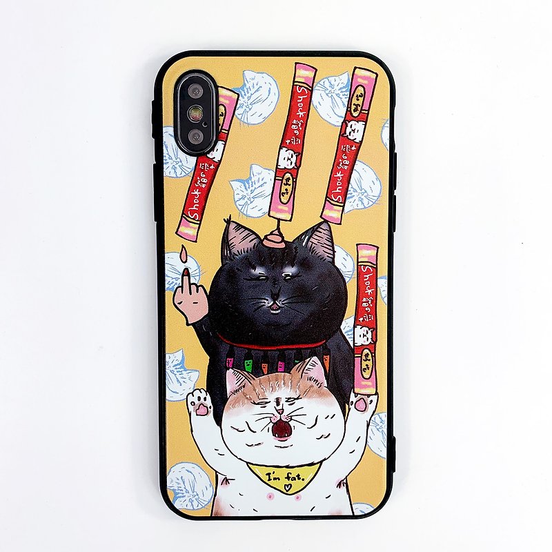 Egghead's fat cat -  iPhone case - เคส/ซองมือถือ - พลาสติก สีส้ม