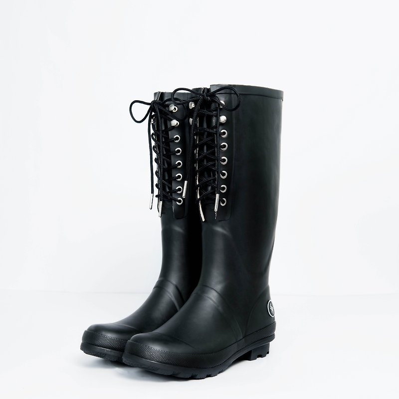 換季優惠-時尚雨靴/鞋 經典黑Rain Boot-Classic Black - 雨靴/防水鞋 - 橡膠 黑色