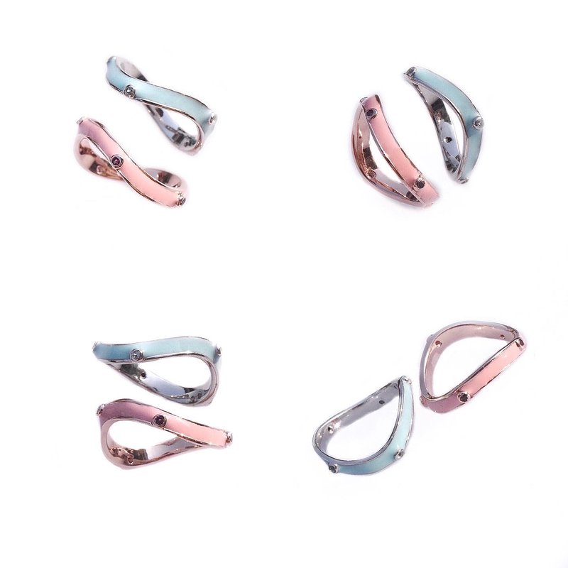 Enamel ring #minimenamel #minimsignature R558 - 戒指 - 純銀 