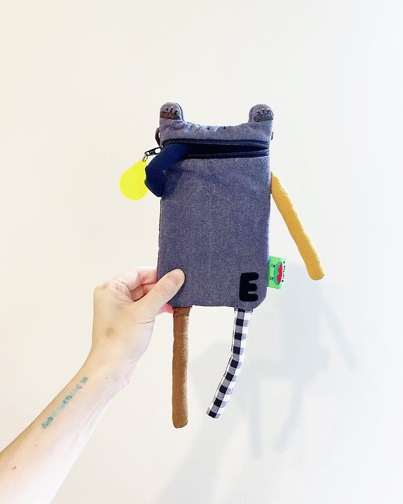 E*group Promotions Water Washing Saliva Mobile Phone Bag Light Blue Mobile Phone Bag Frog - Other - Cotton & Hemp Blue