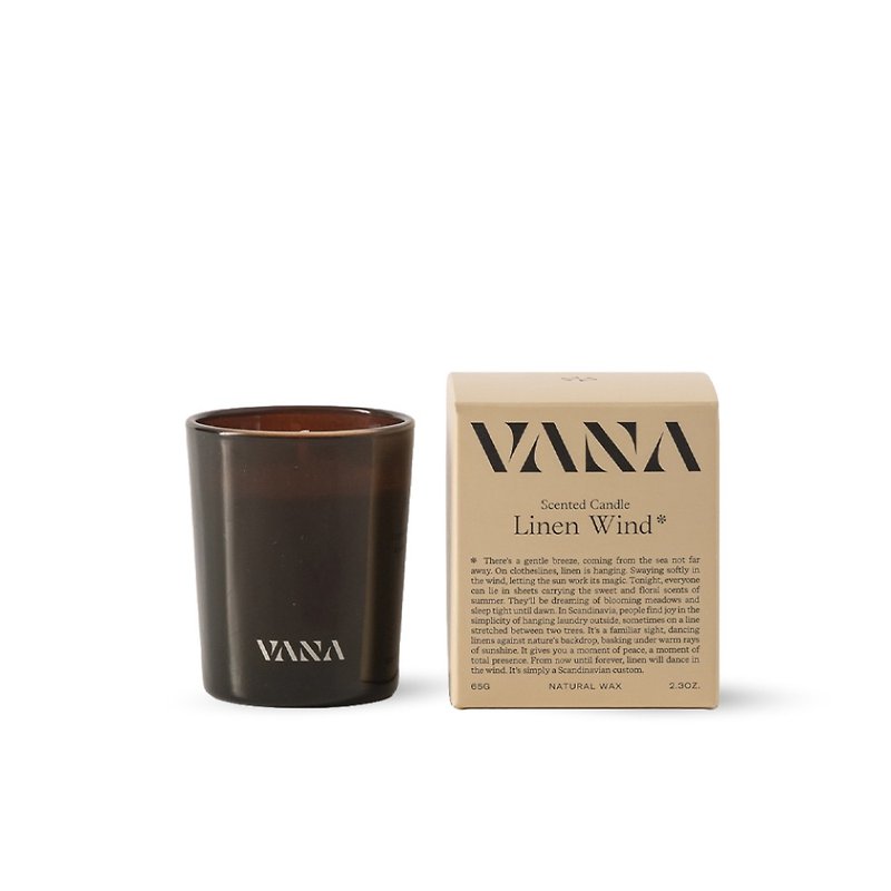 [Send Matches] Linen Breeze Scented Candle 65g - Relaxing Lavender Tone - Candles & Candle Holders - Wax Khaki