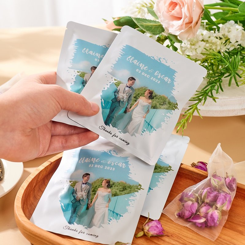 Recommend small return gifts, custom-made ear-hanging outer bags, floral tea bags, snack bags, custom-made portrait illustrations with pictures - Tea - Other Materials 