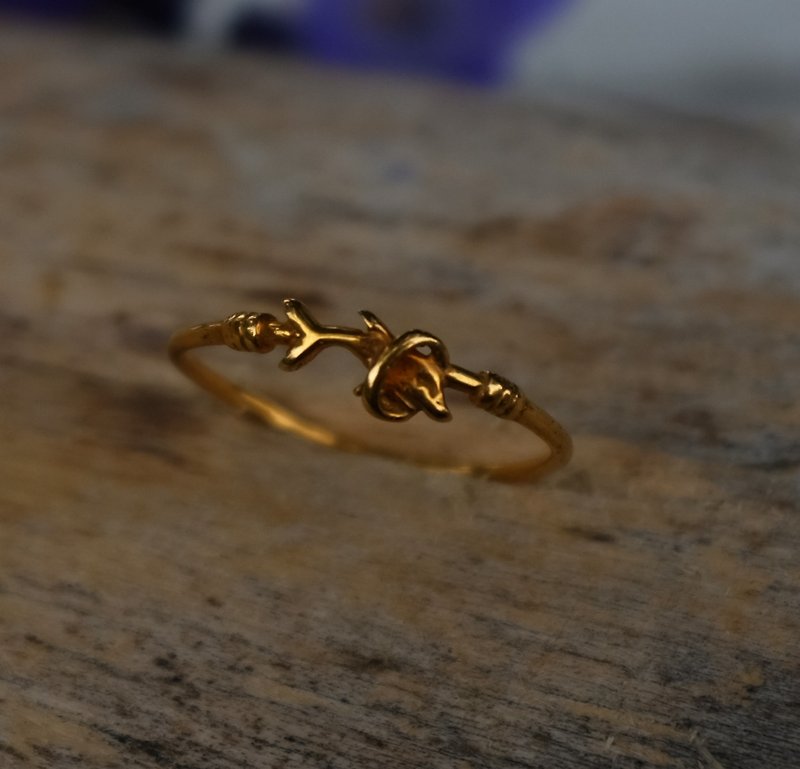 巴黎1970年代古董鍍金海豚戒指 - 戒指 - 其他金屬 