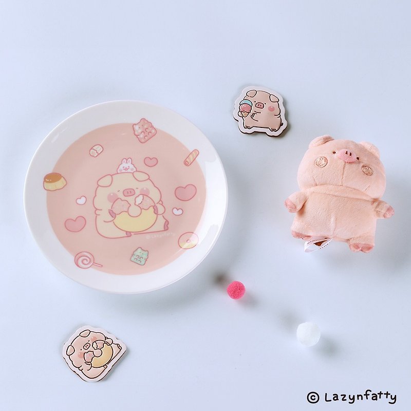 Fat and cute ceramic plate - Plates & Trays - Porcelain Multicolor