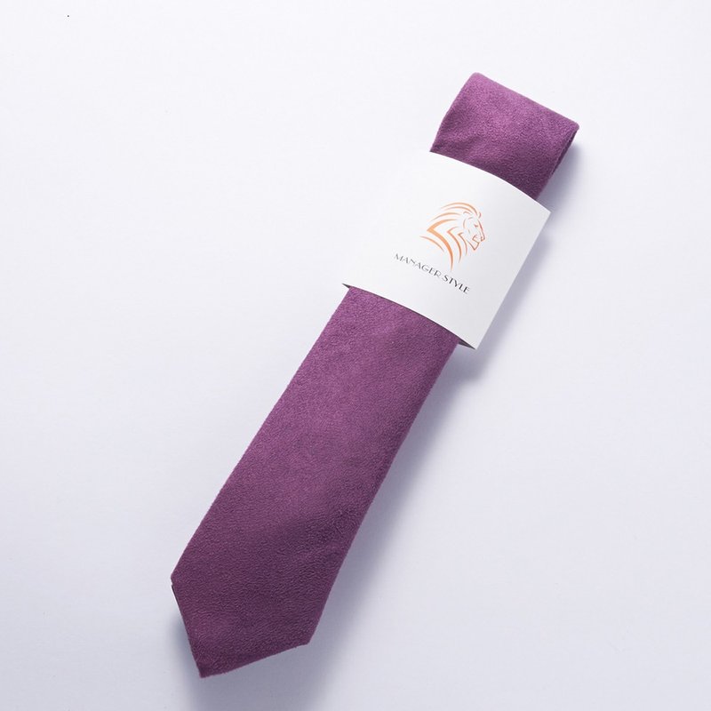 Reward for shirts polyester series tie-purple suede - Ties & Tie Clips - Polyester Purple