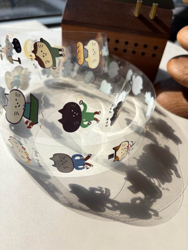 補貨到 貓咪鄰居 亮面PET膠帶 27隻不同圖案 一個循環90cm - 紙膠帶/和紙/PET - 塑膠 