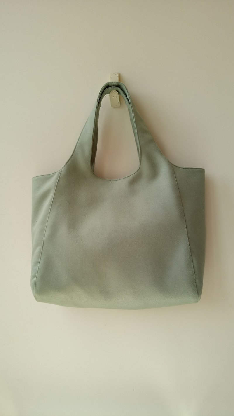 夏天的麂皮軟包 -薄荷綠 - 手提包/手提袋 - 其他人造纖維 綠色