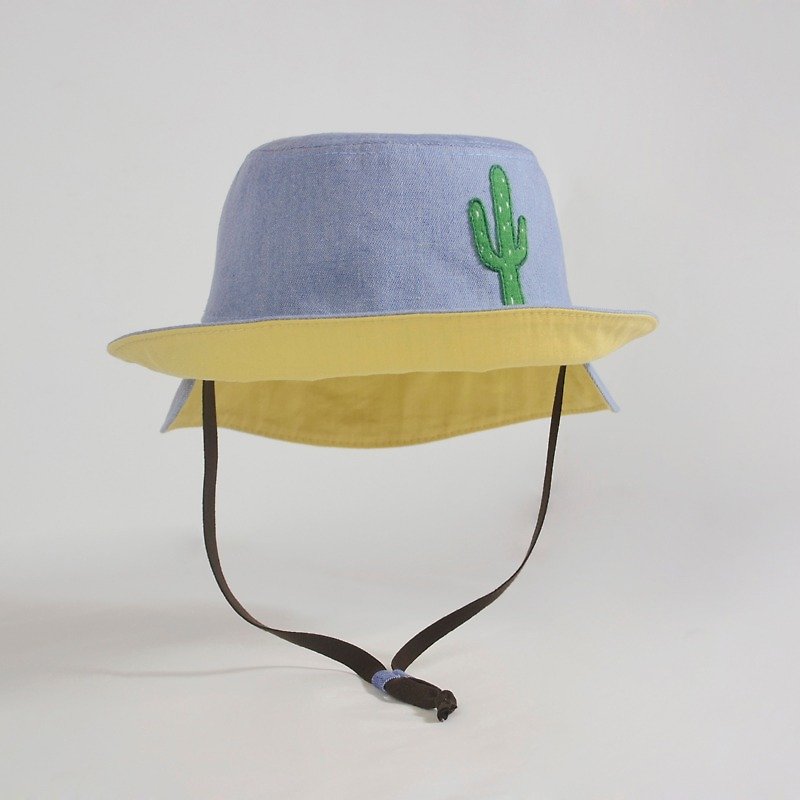 【小風景童帽】沙漠仙人掌 幼童遮陽帽 - 圍兜/口水巾 - 棉．麻 