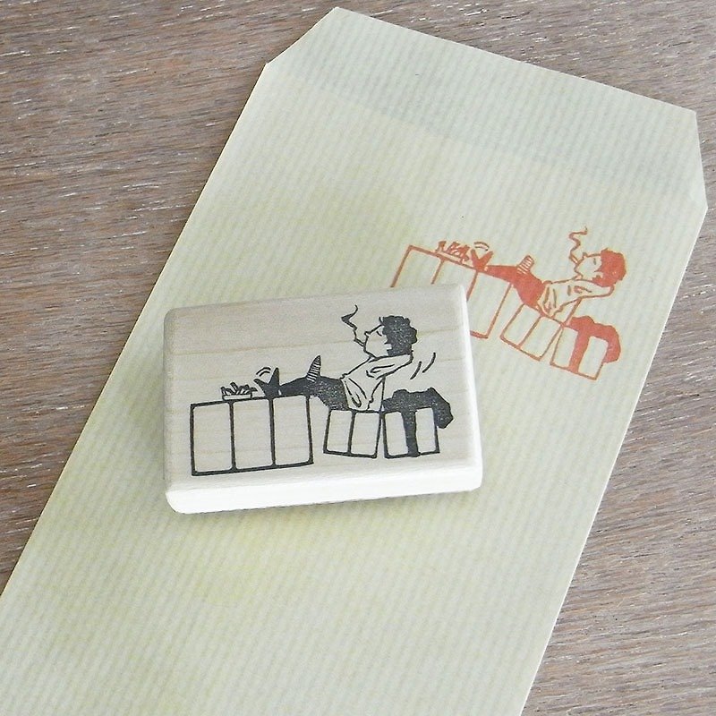 Hand made rubber stamp Tobacco - Stamps & Stamp Pads - Rubber Khaki