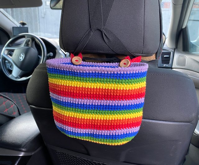 車のゴミ袋 手織りパターン かわいい車のアクセサリー かぎ針編みの車のゴミ箱 ショップ Handmadere ハンドメイド講座 関連電子書籍 Pinkoi