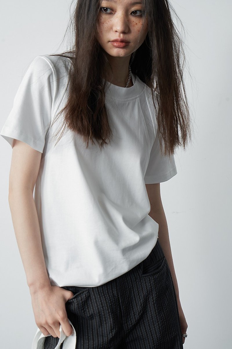 PHANTOM classic minimalist deconstructed short-sleeved T-shirt - Women's T-Shirts - Cotton & Hemp Black